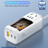  Ổ cắm đa năng Pisen Quick PS-ZY2213-2CA20W: Công suất 2500W, tích hợp sạc nhanh 20W 