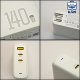  Củ sạc GaN Pisen Pro Ultra 140W PD3.1 3 cổng sạc 