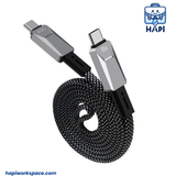  Cáp sạc WiWU Cyberlink sợi dẹt bọc dù, dây từ tính 