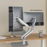  Giá đỡ 2 màn hình 17-32 inch Arm đôi HyperWork T6 Pro Dual hoàn thiện cao cấp, lực nâng cực khỏe 