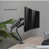  Giá đỡ 2 màn hình 17-32 inch Arm đôi HyperWork T6 Pro Dual hoàn thiện cao cấp, lực nâng cực khỏe 