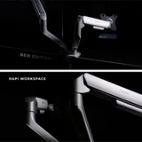  Giá đỡ 2 màn hình 17-32 inch Arm đôi HyperWork T6 Pro Dual hoàn thiện cao cấp, lực nâng cực khỏe 