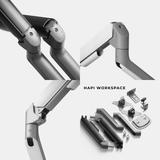  Giá đỡ 2 màn hình 17-32 inch Arm đôi HyperWork T6 Pro Dual hoàn thiện cao cấp, lực nâng cực khỏe 