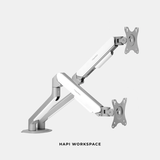 Giá đỡ 2 màn hình 17-32 inch Arm đôi HyperWork T6 Pro Dual hoàn thiện cao cấp, lực nâng cực khỏe 