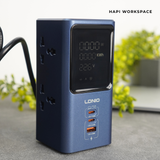  Trạm sạc GaN 45W LDNIO SC2 tích hợp 4 lỗ cắm điện max 2500W màn hình LED hiển thị 