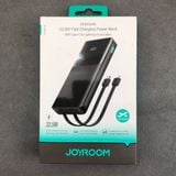  [New giá rẻ] Sạc dự phòng tích hợp 2 cáp Joyroom siêu mỏng 10000mah màu đen 