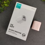  [New giá rẻ] Củ sạc Joyroom 33W 1 cổng C + 1 cổng A chân gập chuẩn US 