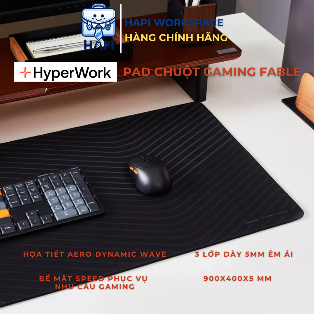  Pad chuột gaming FABLE HyperWork lót chuột 3 lớp 5mm 