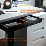  Ngăn kéo gắn bàn DR01 HyperWork thép cao cấp tải trọng 8kg, ray kéo mượt mà giảm chấn 