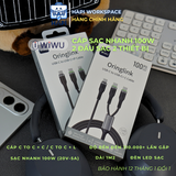  Cáp sạc 2 đầu 100W WiWU ORINGLINK C to C + C/L sạc đa thiết bị cùng lúc 