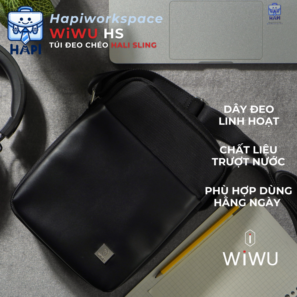  Túi đeo chéo WiWU Hali Crossbody Wi-Hali-CR: Siêu tiện dụng để di chuyển hàng ngày, gọn nhẹ, thời trang 