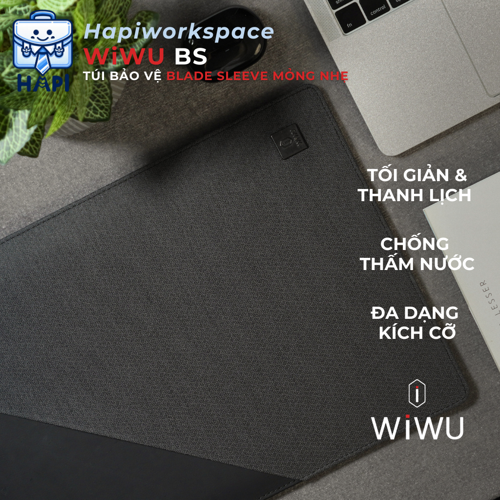  Túi bảo vệ MacBook WiWU Blade Sleeve Wi-BS, siêu mỏng, chống thấm nước 
