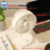  Quạt Mini Tích Điện WiWU FAN MATE Wi-FS013: Tự động xoay 120 độ, 4 cấp gió, chế độ hẹn giờ 