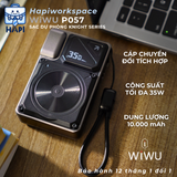  Sạc Dự Phòng WiWU Knight Series có chân sạc, tích hợp cáp, giá đỡ, sạc không dây 