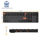  Bàn phím không dây HyperWork Silentkey TS01 / Giảm tiếng ồn / Layout Fullsize 