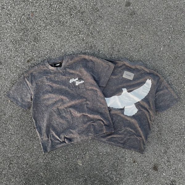  GRUNGE DOVE WASHED T-SHIRT 