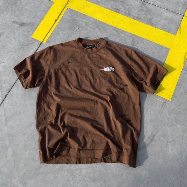  EMBROIDERED LOGO WASHED T-SHIRT 