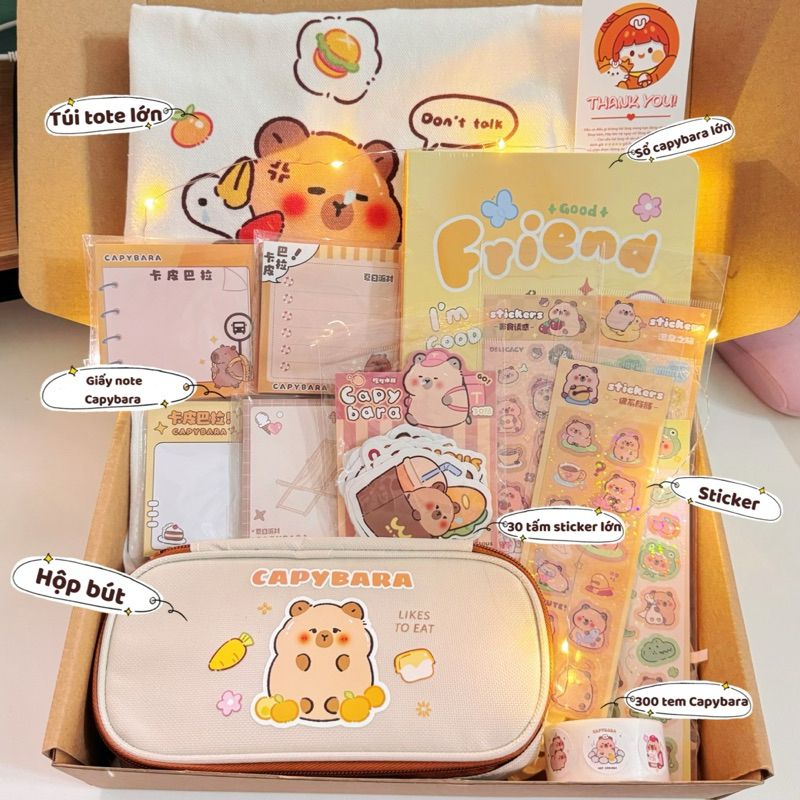  Set quà đồ dùng học tập 01/06 Capybara 