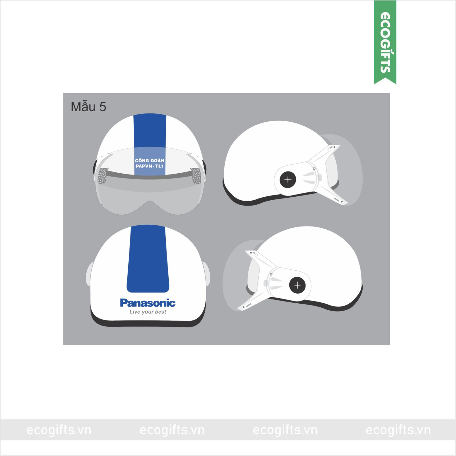  Mũ bảo hiểm nửa đầu có kính 