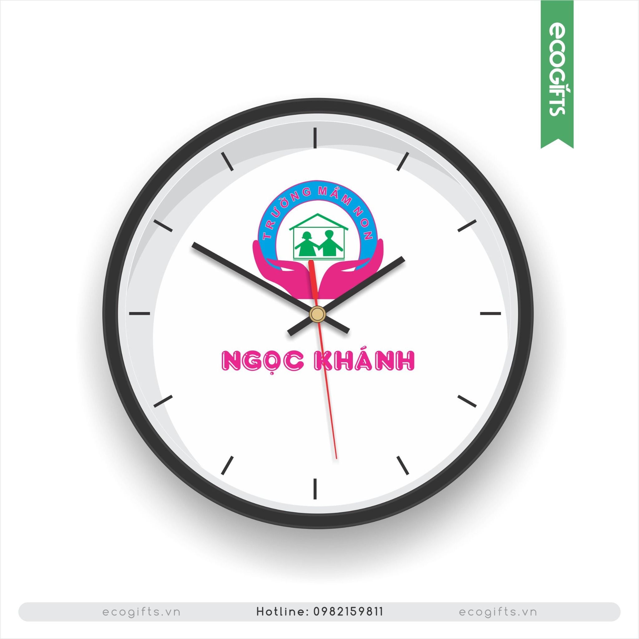  Đồng hồ in logo Trường Mầm Non 