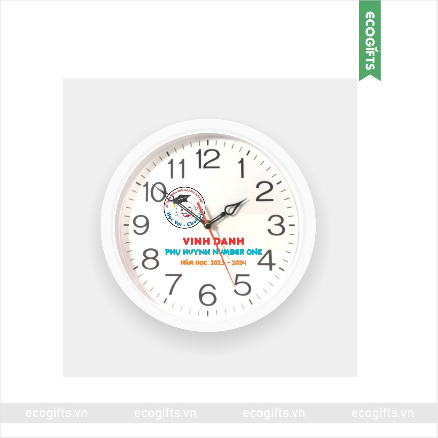  Đồng hồ in logo Trường Mầm Non 