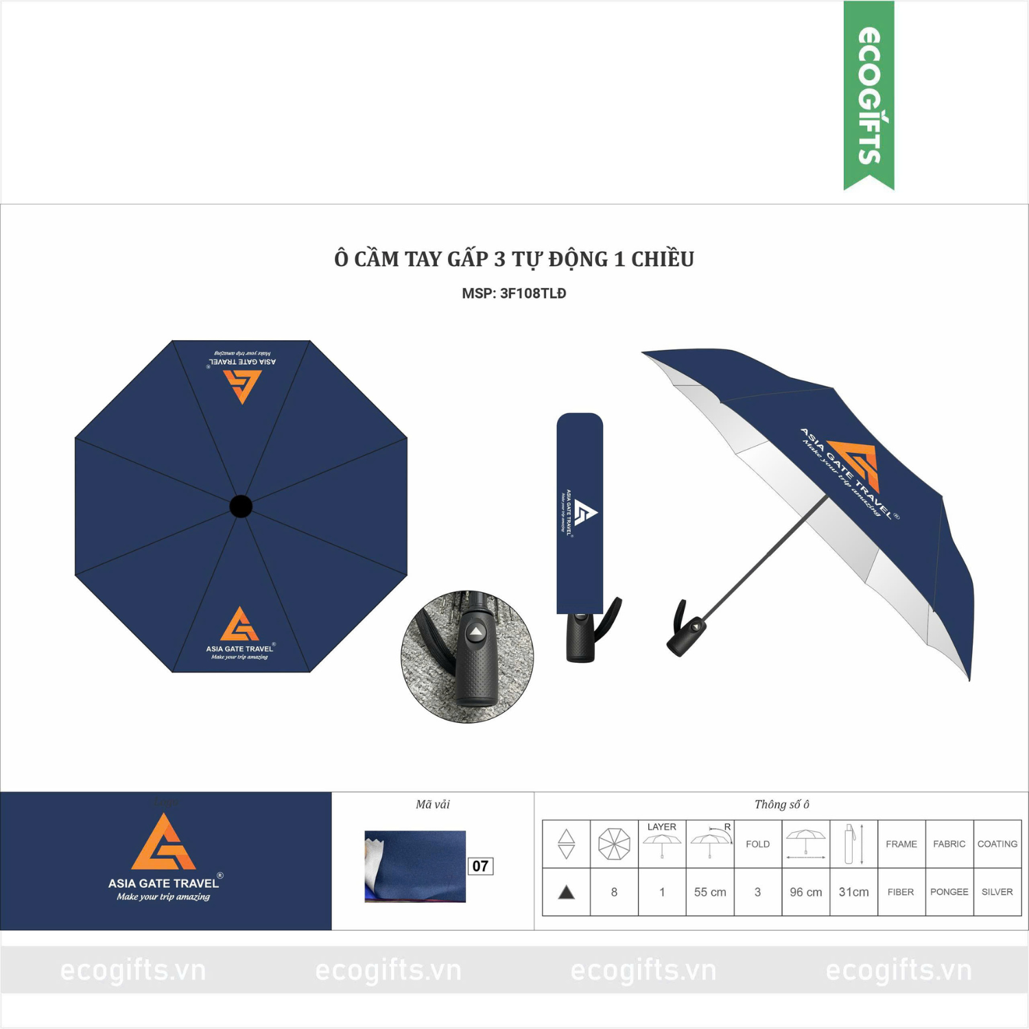  Ô gấp 3 1 chiều 