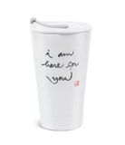  Ly sứ dưỡng sinh có nắp ống hút thư pháp 