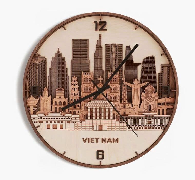  Đồng hồ gỗ treo tường Việt Nam 