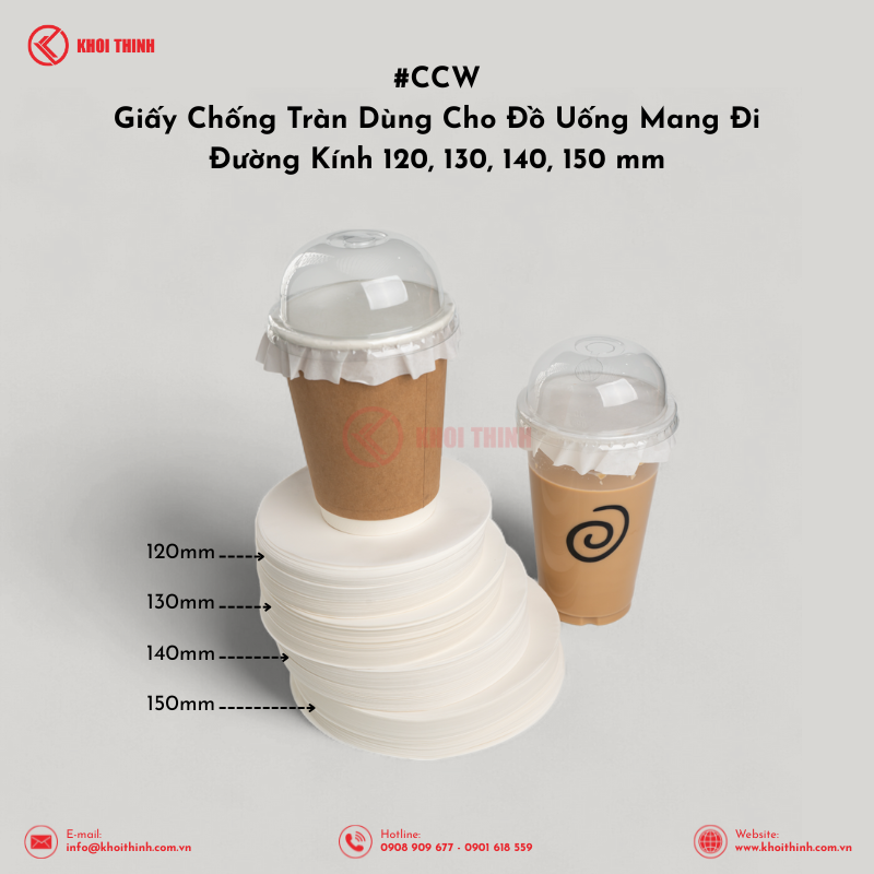  CCW130 Giấy Chống Tràn Đường Kính 130mm | Khôi Thịnh 