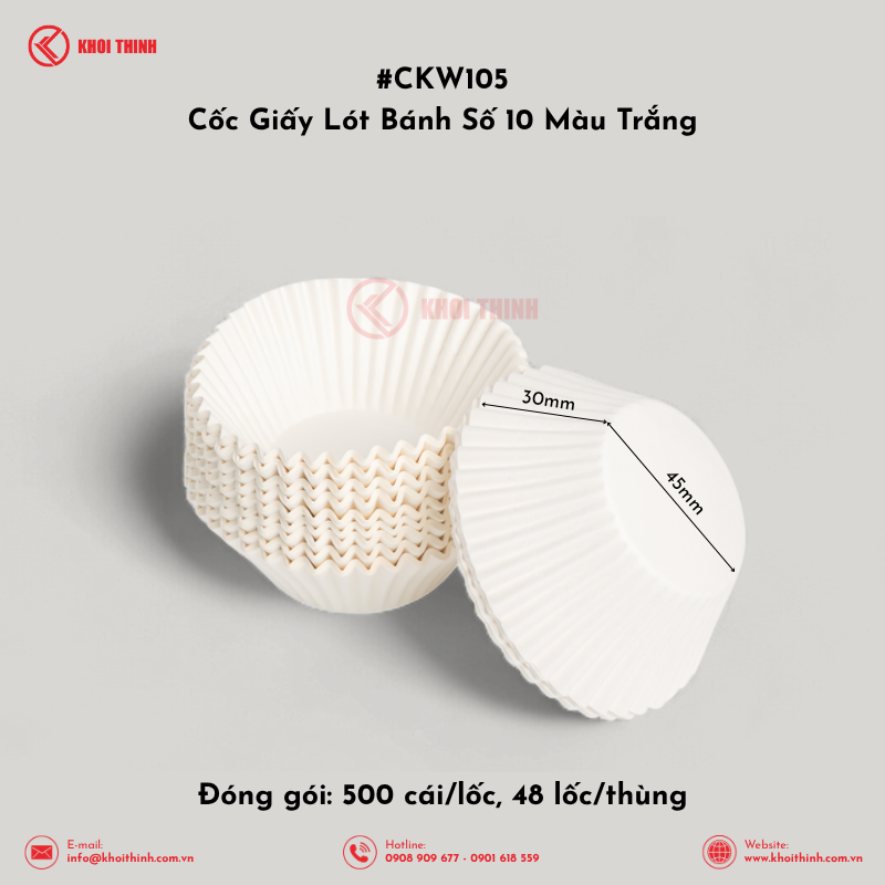  Cốc Giấy Lót Bánh Số 10 Nhiều Màu | Khôi Thịnh 