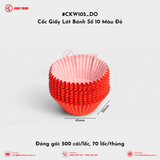  Cốc Giấy Lót Bánh Số 8, 10, 12, 15 Màu Đỏ | Khôi Thịnh 