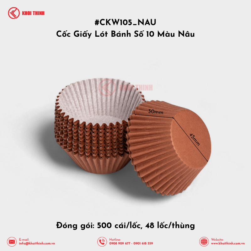  Cốc Giấy Lót Bánh Số 10 Nhiều Màu | Khôi Thịnh 