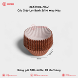  Cốc Giấy Lót Bánh Số 8, 10, 12, 15 Màu Nâu | Khôi Thịnh 