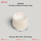  Cốc Giấy Lót Bánh Số 8, 10, 12, 15 Màu Trắng | Khôi Thịnh 