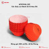  Cốc Giấy Lót Bánh Số 8, 10, 12, 15 Màu Đỏ | Khôi Thịnh 