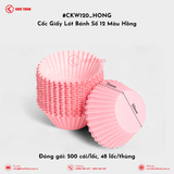  Cốc Giấy Lót Bánh Số 8, 10, 12, 15 Màu Hồng | Khôi Thịnh 