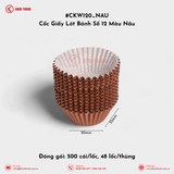  Cốc Giấy Lót Bánh Số 8, 10, 12, 15 Màu Nâu | Khôi Thịnh 