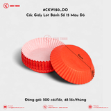  Cốc Giấy Lót Bánh Số 8, 10, 12, 15 Màu Đỏ | Khôi Thịnh 