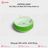  Cốc Giấy Lót Bánh Số 8, 10, 12, 15 Màu Xanh Lá | Khôi Thịnh 