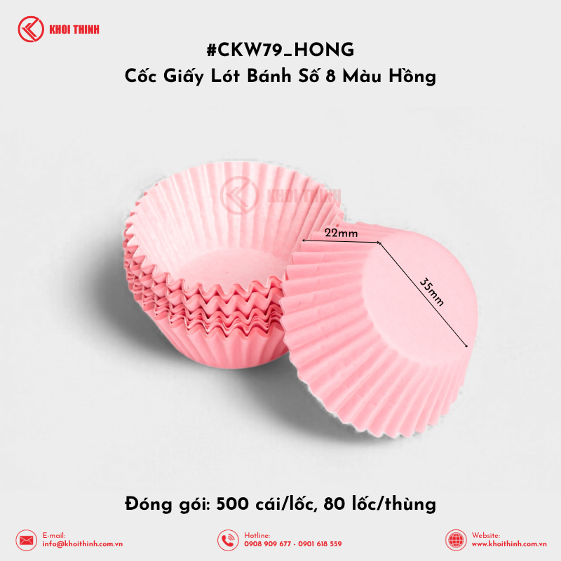  Cốc Giấy Lót Bánh Số 8 Nhiều Màu | Khôi Thịnh 