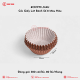  Cốc Giấy Lót Bánh Số 8, 10, 12, 15 Màu Nâu | Khôi Thịnh 