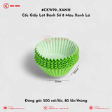  Cốc Giấy Lót Bánh Số 8, 10, 12, 15 Màu Xanh Lá | Khôi Thịnh 