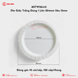  DTW204.15 Dĩa Giấy Trắng Dùng 1 Lần 204mm Sâu 15mm | Khôi Thịnh 