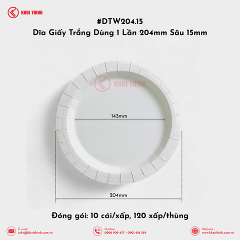 Dĩa Giấy Dùng Một Lần