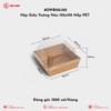 DWB105.105 Hộp Giấy Vuông Nâu 105x105 Nắp PET | Khôi Thịnh
