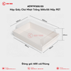 DWW200.125 Hộp Giấy Chữ Nhật Trắng 200x125 Nắp PET | Khôi Thịnh