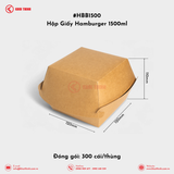  Hộp Giấy Hamburger - Trắng Nâu - Nhiều Kích Thước 
