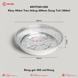  KNT229-1300 Khay Nhôm Tròn Miệng 229mm Dung Tích 1300ml | Khôi Thịnh 