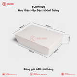  Hộp Giấy Nắp Đậy - Trắng Nâu - Nhiều Kích Thước 