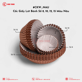  Cốc Giấy Lót Bánh Số 8, 10, 12, 15 Màu Nâu | Khôi Thịnh 